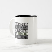 Ik ga niet met je naar bed tweekleurige koffiemok (Voorkant links)