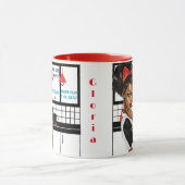 Ik ga niet opstaan en schitteren, ik cafeïneer, ho mok (Midden)