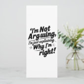 "Ik Ga Niet Ruziën Uitnodiging" Kaart (Staand voorkant)