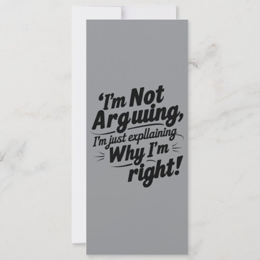 "Ik Ga Niet Ruziën Uitnodiging" Kaart (Achterkant)