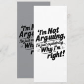 "Ik Ga Niet Ruziën Uitnodiging" Kaart (Voorkant / Achterkant)