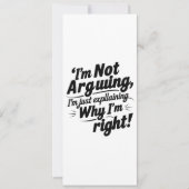 "Ik Ga Niet Ruziën Uitnodiging" Kaart (Voorkant)