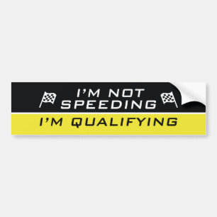Ik ga niet verder, ik ben gekwalificeerd bumpersticker