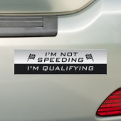 Ik ga niet verder, ik ben gekwalificeerd bumpersticker (Op auto)