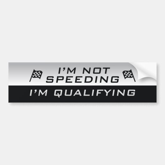 Ik ga niet verder, ik ben gekwalificeerd bumpersticker (Voorkant)