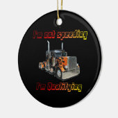Ik ga niet verder keramisch ornament (Links)