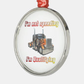 Ik ga niet verder metalen ornament (Links)