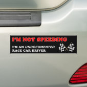 Ik ga niet verder...zonder papieren treinbestuurde bumpersticker (Op auto)