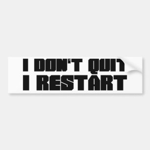 Ik ga niet weg, ik begin opnieuw bumpersticker