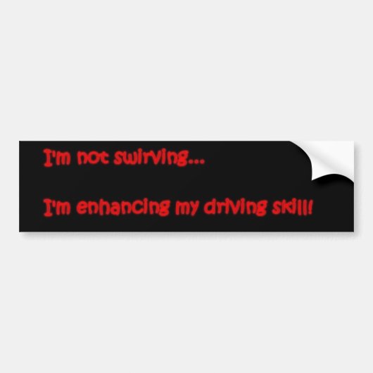 Ik ga niet zwemmen... bumpersticker (Voorkant)