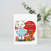 Ik ga nu in mijn likken ~ Wees mijn Valentijn! Feestdagenkaart (Staand voorkant)