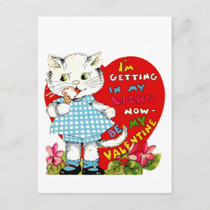 Ik ga nu in mijn likken ~ Wees mijn Valentijn! Feestdagenkaart
