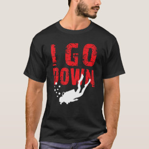 Ik ga onderwater oceaan vrije duikinstructeur t-shirt