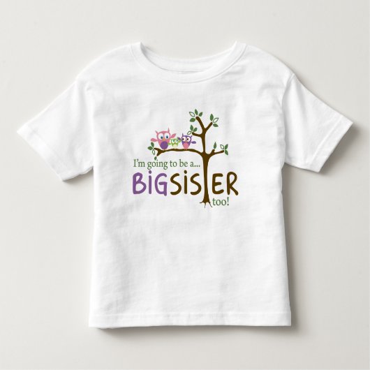 Ik ga ook een grote zus worden! kinder shirts (Voorkant)