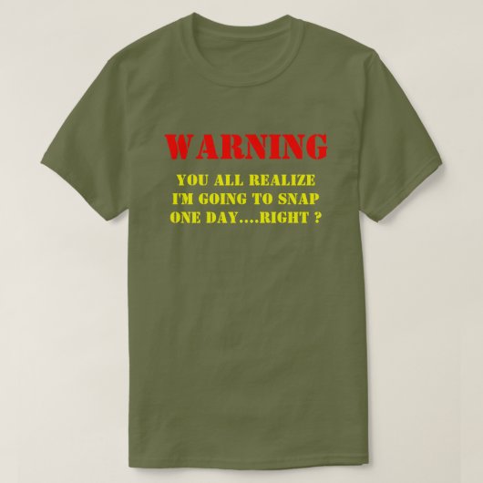 IK GA OP EEN DAG KNIPPEN T-SHIRT (Design voorkant)