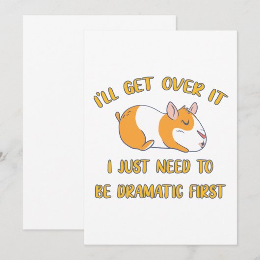 Ik ga over het Guinee-varken Bedankkaart (Voorkant / Achterkant)