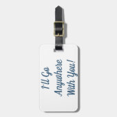 Ik ga overal met je Bagagelabel (Voorkant verticaal)