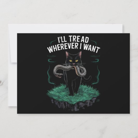 Ik ga overal waar ik een grappige kattenliefhebber kaart (Voorkant)