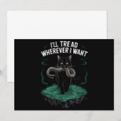 Ik ga overal waar ik een grappige kattenliefhebber kaart (Voorkant / Achterkant)