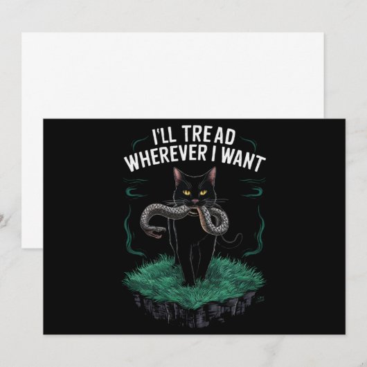 Ik ga overal waar ik een grappige kattenliefhebber kaart (Voorkant / Achterkant)