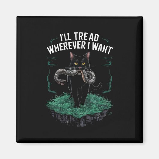 Ik ga overal waar ik een grappige kattenliefhebber magneet (Voorkant)