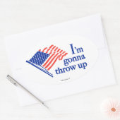 "Ik ga overgeven" USA Ik heb Sticker gestemd (Envelop)