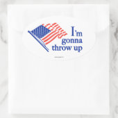 "Ik ga overgeven" USA Ik heb Sticker gestemd (Tas)