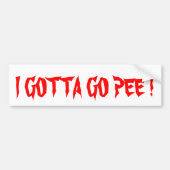 IK GA PEE-bumper sticker 1 (Voorkant)
