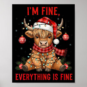 Ik Ga Prima Alles Is Prima Grappige Highland Koe K Poster