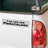 Ik ga solliciteren naar primatologie bumpersticker (Op Truck)