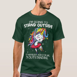 Ik ga staan uitstekende eenhoorn grappige unic t-shirt