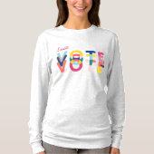Ik ga stemmen voor de verkiezing van Vibrant Rainb T-shirt (Voorkant)