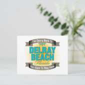 Ik ga terug naar (Delray Beach) Briefkaart (Staand voorkant)