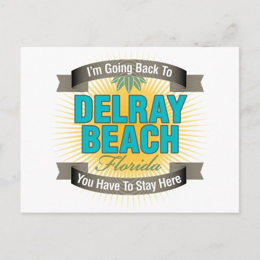 Ik ga terug naar (Delray Beach) Briefkaart (Voorkant)