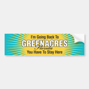 Ik ga terug naar (Greenacres) Bumpersticker
