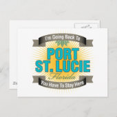 Ik ga terug naar (Port Saint Lucie) Briefkaart (Voorkant / Achterkant)