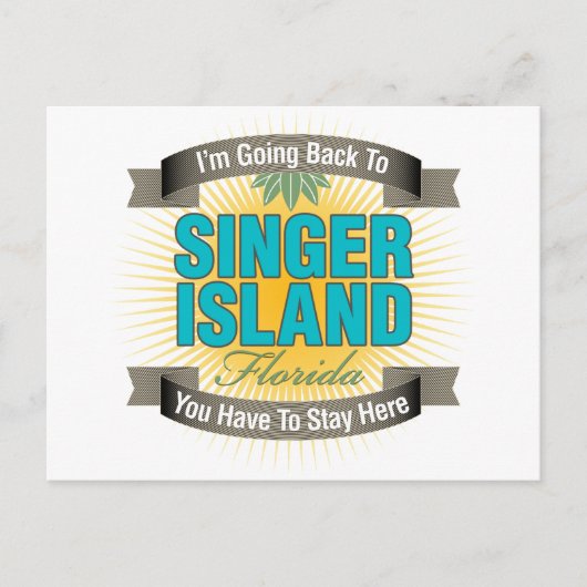 Ik ga terug naar (Singer Island) Briefkaart (Voorkant)