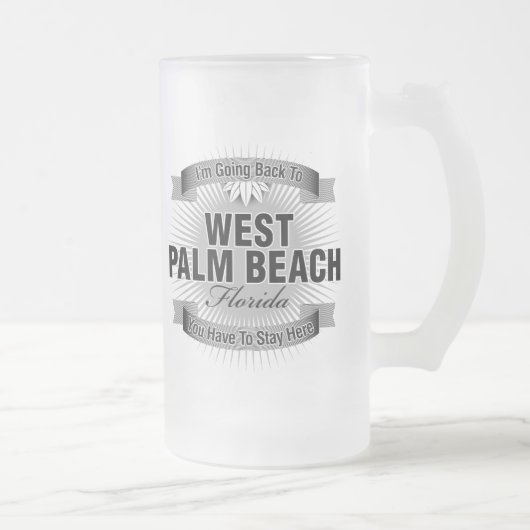Ik ga terug naar (West Palm Beach) Matglas Bierpul (Rechts)