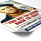 Ik ga terug naar Zee. Poster (Hoek)