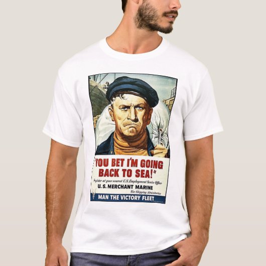 Ik ga terug naar Zee. T-shirt (Voorkant)