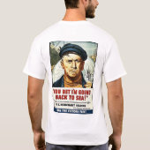 Ik ga terug naar Zee. T-shirt (Achterkant)