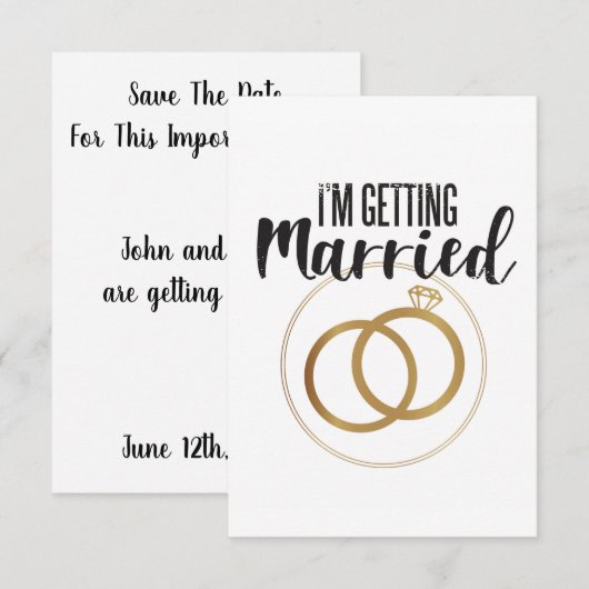 Ik ga trouwen (Voorkant / Achterkant)