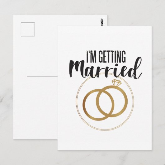 Ik ga trouwen briefkaart (Voorkant / Achterkant)