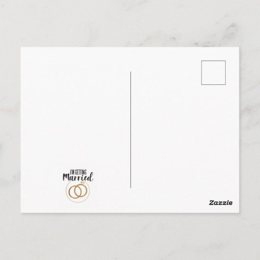 Ik ga trouwen briefkaart (Achterkant)