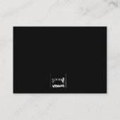 Ik ga trouwen met een zwarte en witte bloem informatiekaartje (Achterkant)