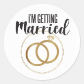 Ik ga trouwen ronde sticker (Voorkant)