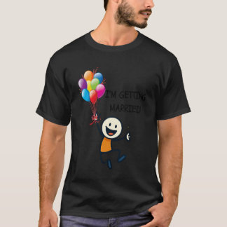 Ik ga trouwen Stokfiguur Gelukkig Persoon Bach T-shirt