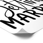 Ik ga trouwen Wedding Love Engaged Bride Poster (Hoek)