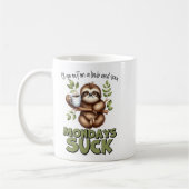 "Ik ga uit op een ledemaat en zeg maandag zuigen" Koffiemok (Links)