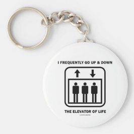 Ik ga vaak naar boven en naar beneden, de levensve sleutelhanger